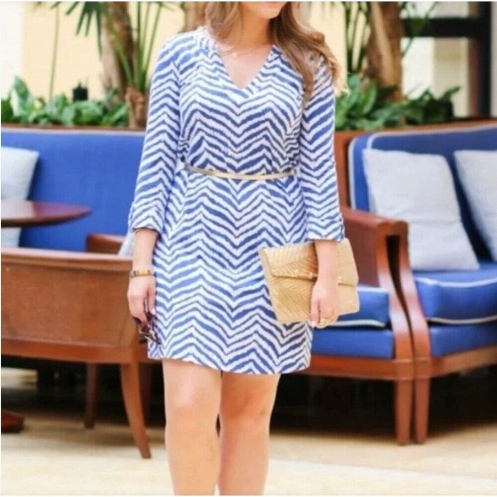 Lilly Pulitzer Rossmore Blue Printed Dress Size Small Excellent Very gently used